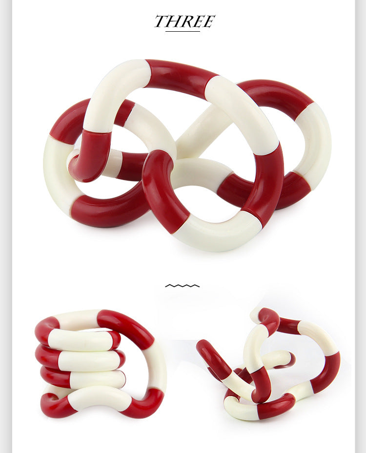 Twisted Ring Fidget Magic Trick Rope Tange Fidget Toy Creative DIY Winding Leisure Education Stress Relief Decompression Toy
