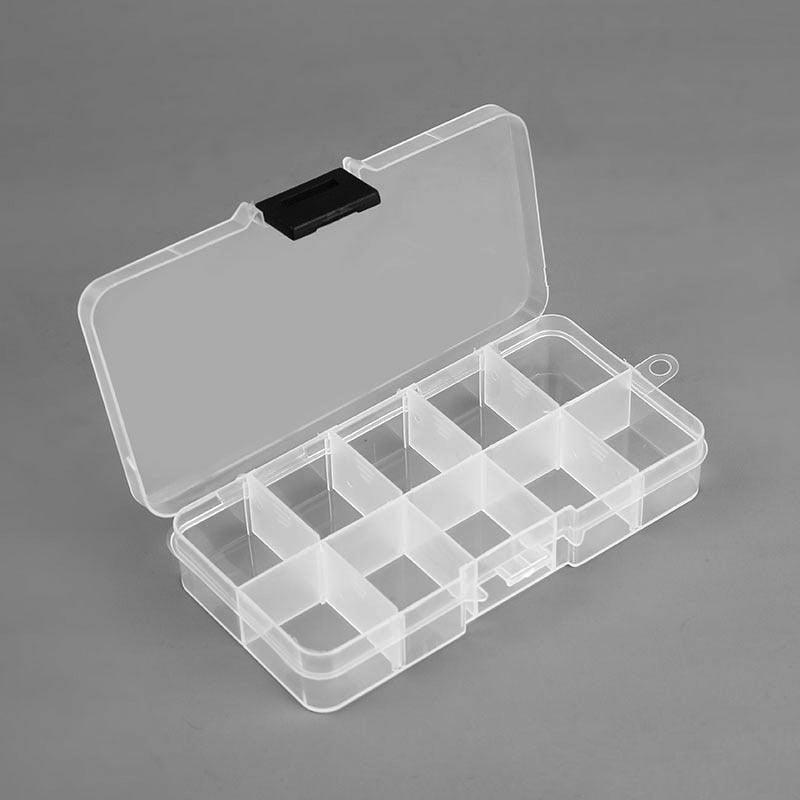 10 Slots Adjustable Plastic Jewelry Box Storage Case Craft Jewelry Organizer Beads Jewelry Making Jewelry Organizer Adjustable Storage Box Plastic Compartments Organizer for Jewelry