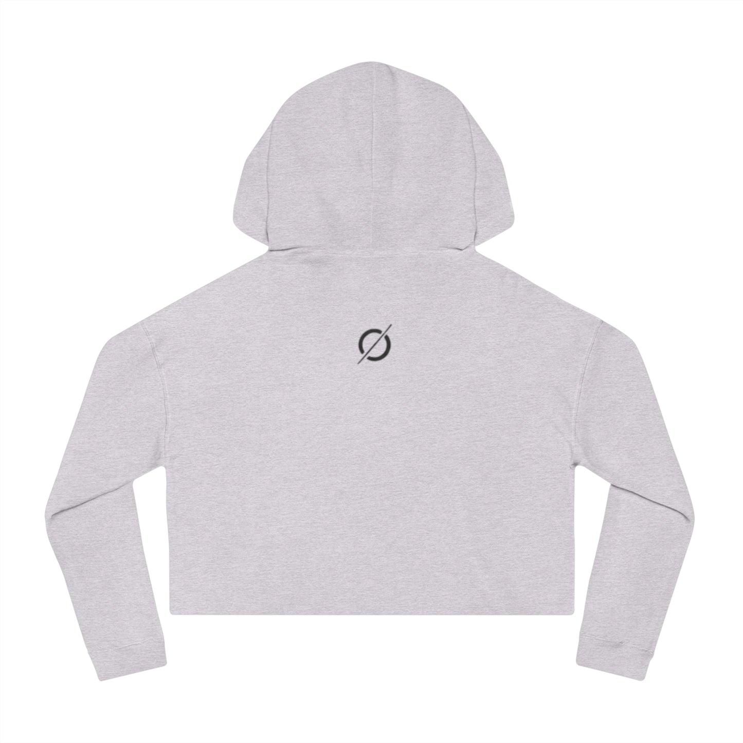 Cropped Hoodie Sweatshirt for Women with Cropped Design and Ribbed Cuffs