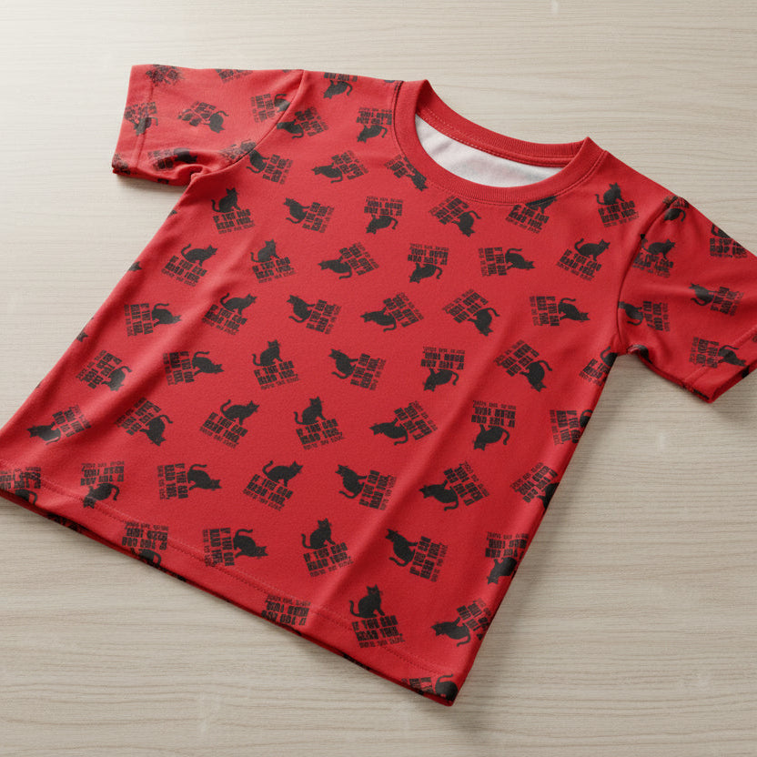 If You Can Read This You’re Too Close – Red All-Over Print Unisex T-Shirt