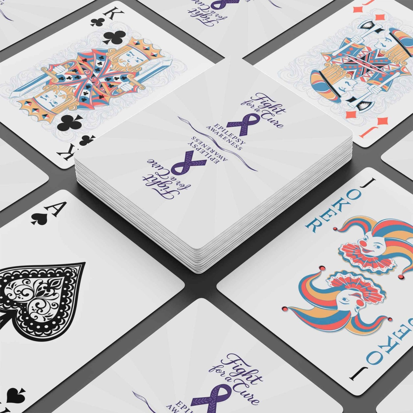 Purple Ribbon Poker Deck – Epilepsy Awareness Edition