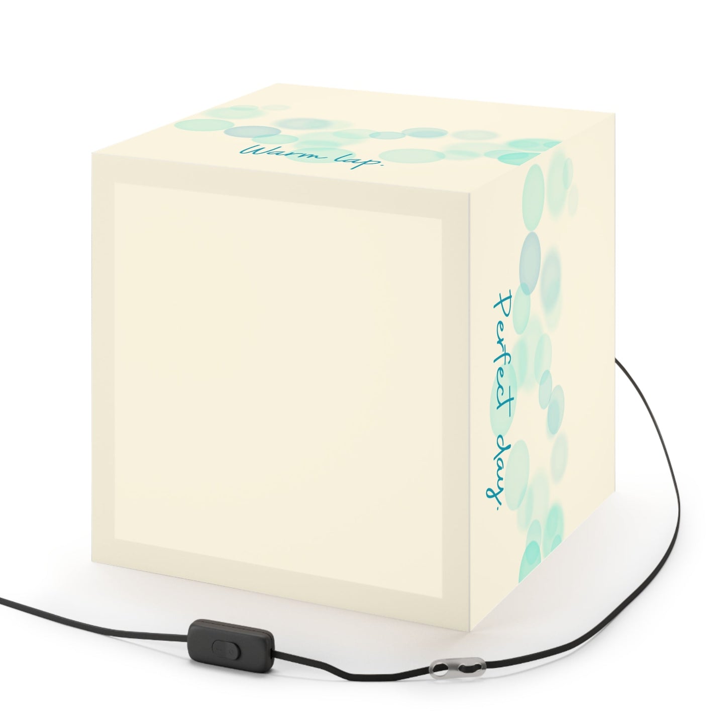 Soft Paws Perfect Day Cat Cube Lamp – Cozy Cat Lover Accent Light