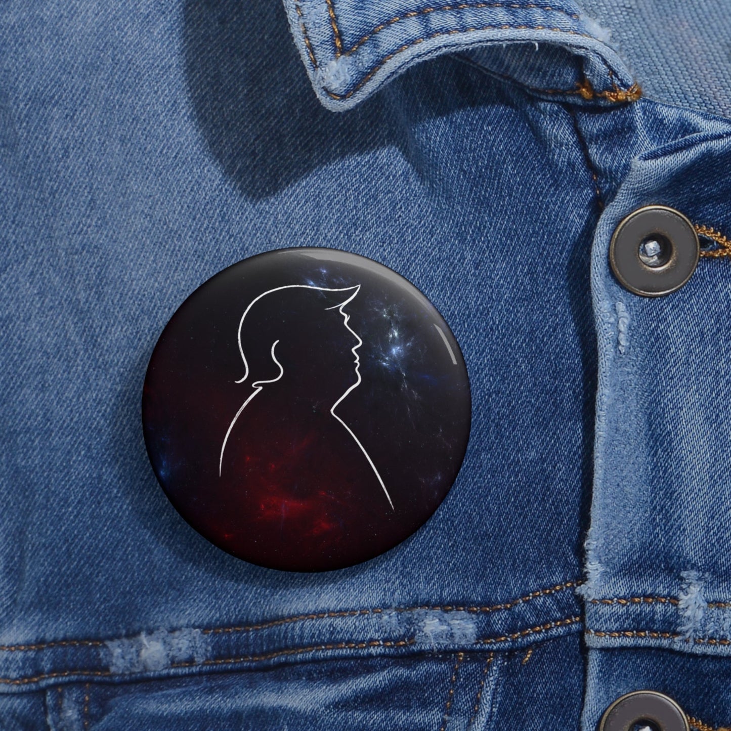 Cosmic Silhouette Pinback Button
