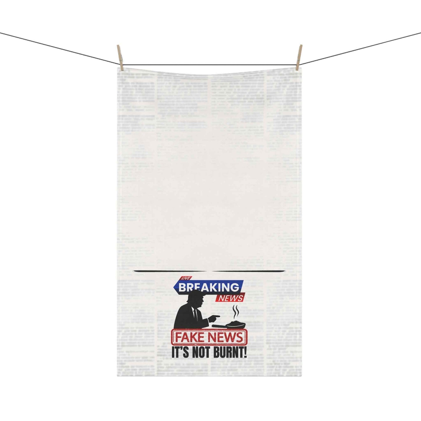 Fake News It’s Not Burnt Tea Towel | Funny Political Parody Kitchen Towel