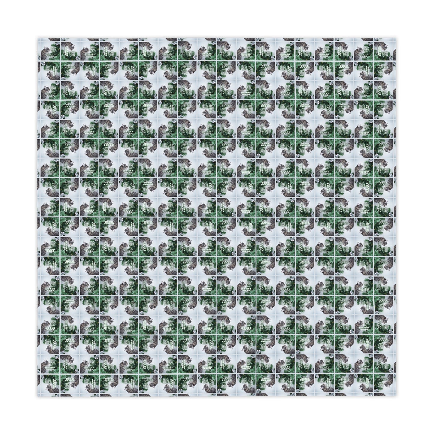 Wreck the Halls & Blame the Puppy Christmas Tablecloth
