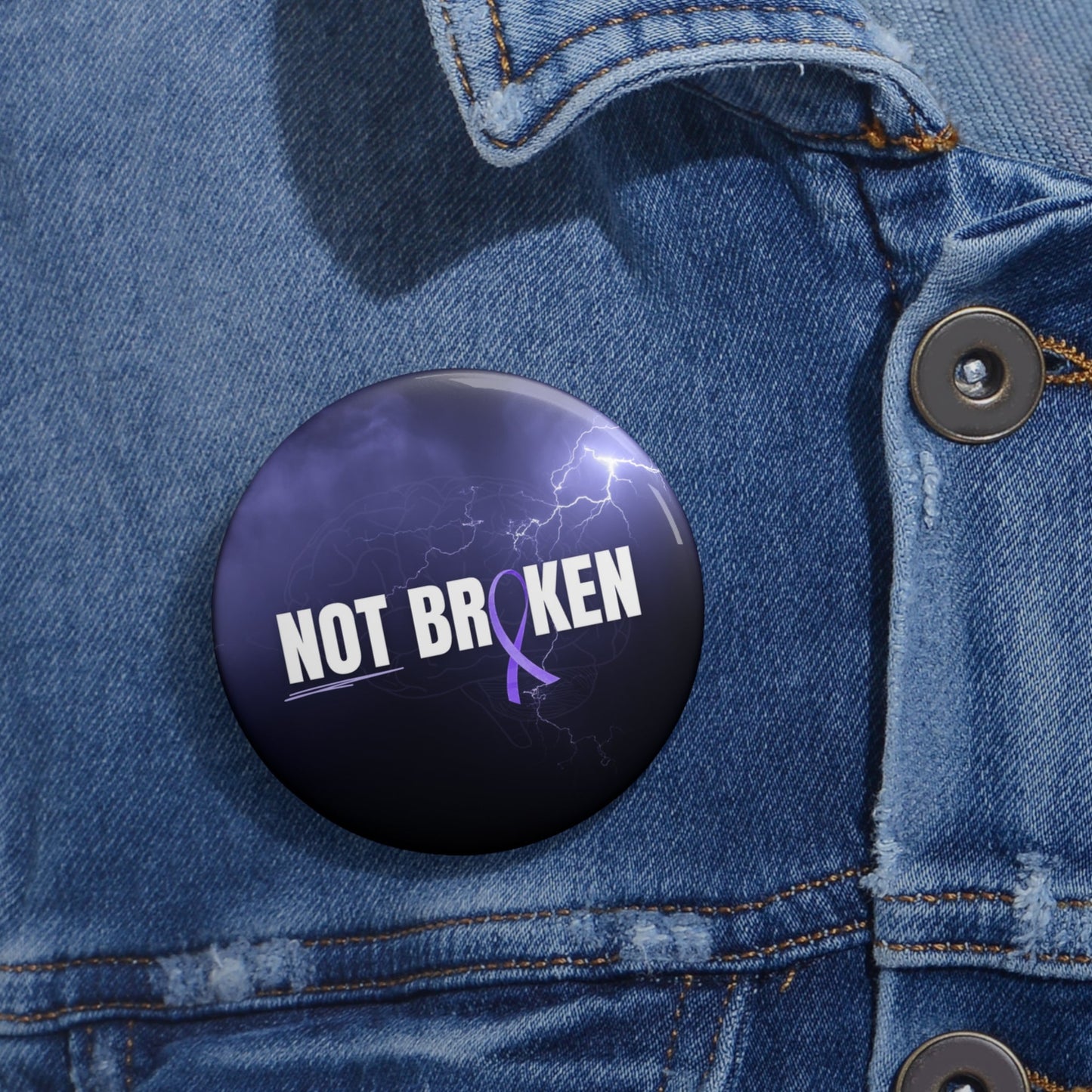 NOT BROKEN Pinback Button