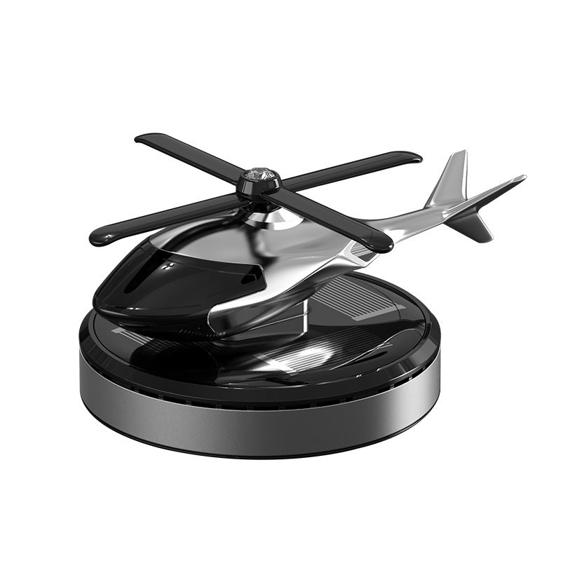 Car Air Freshener with Solar Helicopter Decor