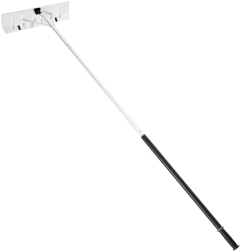 Adjustable Snow Roof Rake with Wheels and 66 cm Aluminum Blade