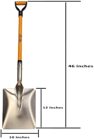 Ashman Snow Shovel with Large Scoop and Heavy Duty Handle (2 Pack)