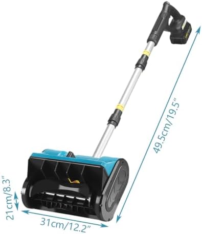 Snow Removal Machine, Tackles Wet Snow, Dry Powder and Slush with Ease, Powerful brushless Motor Handles it All, Detachable Design, Perfect for driveways and walkways 2Battery