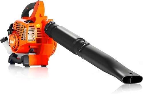 Handheld Gas Leaf Blower – 26cc Two-Cycle Engine, 180 mph, 380 cfm – High-Velocity Yard Clearing Tool for Lawn Care, Driveways, and Light Snow Removal (Green)