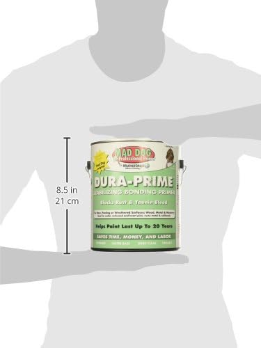 MAD DOG MDP100 Exterior Primer Stops Peeling Rust & Tannin, 1 gallon, Clear