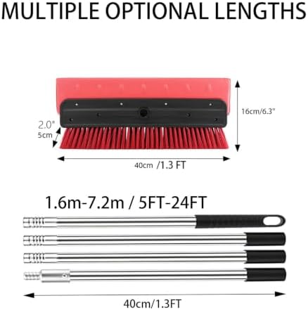 5‑21FT Roof Snow Rake, Roof Snow Removal Tool for Clearing Fallen Leaves