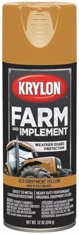 Krylon K01953000 Farm & Implement Spray Paint, High Gloss, Old Equipment Cat Yellow, 12 oz.