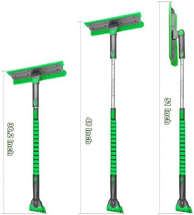 SEAAES 51 Inch Snow Brush and Snow Broom, Windshield Ice Scraper for Truck