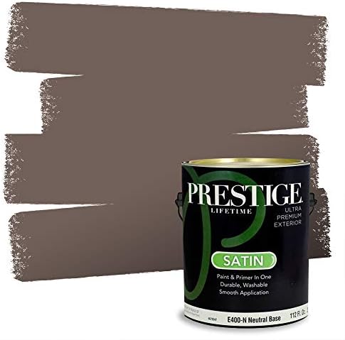 PRESTIGE Paints Exterior Paint and Primer in One, 1-Gallon, Satin, Spiced Chai