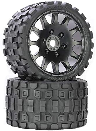 Powerhobby Scorpion Belted Monster Truck RC Tires/Wheels w 17mm Hex (4) Sport Compound FITS : Arrma Outcast Kraton Talion Notorious Fazon Speed Run …