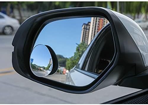 LivTee Blind Spot Mirror, Oval HD Glass Frameless Convex Rear View Mirror with wide angle Adjustable Stick for Cars SUV and Trucks, Pack of 2