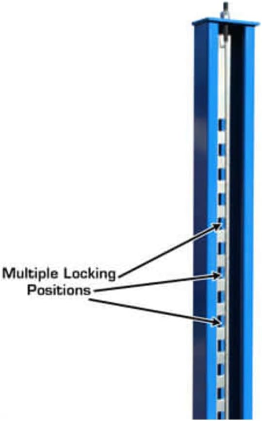 ATLAS Automotive Equipment 414 Commercial Grade 4-Post Vehicle Lift, 10’ Minimum Height, 14,000lb Capacity, Extra Tall/Wide/Long, Diamond Plated Runways, Air Operated Single Point Lock Release, 220V