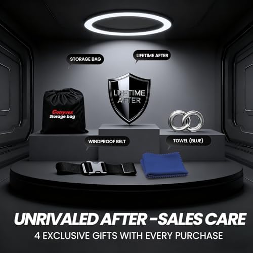 Multi-Layer Car Cover Custom Fit for Ford Bronco 4 Door(2020-2026, No Fit Sport/2 Door), 100% Waterproof All Weather for Automobiles, Heavy Duty Car Covers for Rain Sun UV Protection with Door Zipper