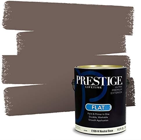 PRESTIGE Paints Exterior Paint and Primer in One, 1 Gallon, Flat, Spiced Chai