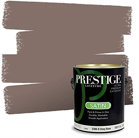 PRESTIGE Exterior Paint and Primer in One, Clay Mound, Satin, 1 Gallon