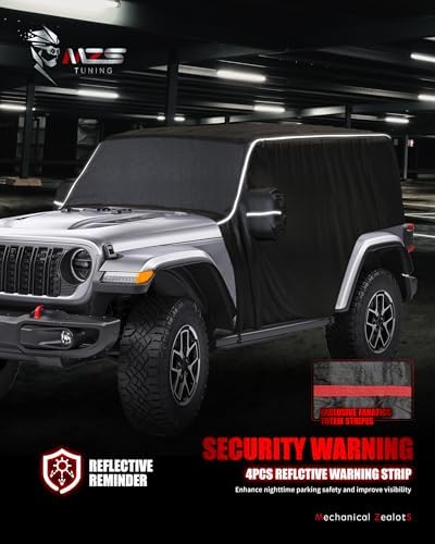 MZS 600D Waterproof Outdoor Cab Cover for Wrangler JK JL 2 Door 2007-2026