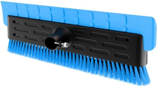 Year-Round Roof Rakes for Snow, Leaves & Moss – 16” No-Scratch Foam Blade & Roof Brush, 4.7-21ft Telescoping Snow Rake for Roof, Solar Panels, RVs & Cars, C-Shaped Push/Pull -Patent Pending