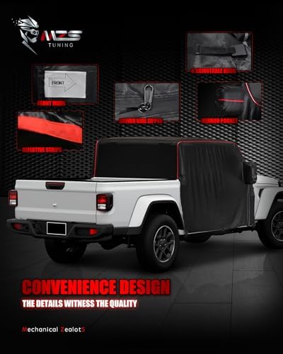 MZS 600D Waterproof Outdoor Cab Cover for Gladiator JT 4 Door 2020-2026