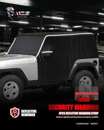 MZS 600D Waterproof Outdoor Cab Cover for Wrangler TJ YJ 2 Door 1986-2006