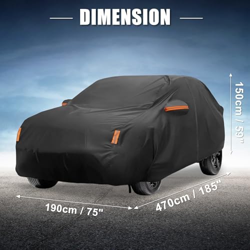 X AUTOHAUX Waterproof Full Car Cover for Toyota RAV4 2012-2022 210D-PU