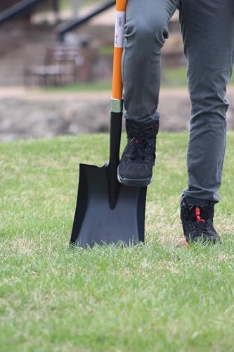 Ashman Heavy-Duty Transfer Shovel (1-Pack) with 41-Inch long Durable Handle and Blade- Ideal for Construction, Landscaping, Gardening, and Snow Removal- Durable, Rust-Resistant, and Multipurpose Scoop