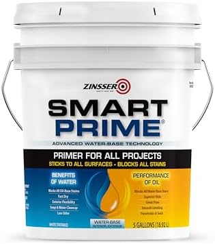 Zinsser Smart Prime Water-Based Primer, 5 Gallon