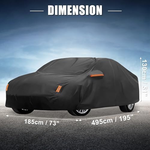 X AUTOHAUX Waterproof Full Car Cover for Toyota Camry 2007-2022 210D-PU