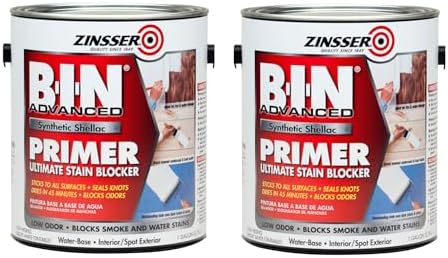 Zinsser Bulls Eye Shellac Finish & Sealer, White, 1 Gallon, 2-Pack
