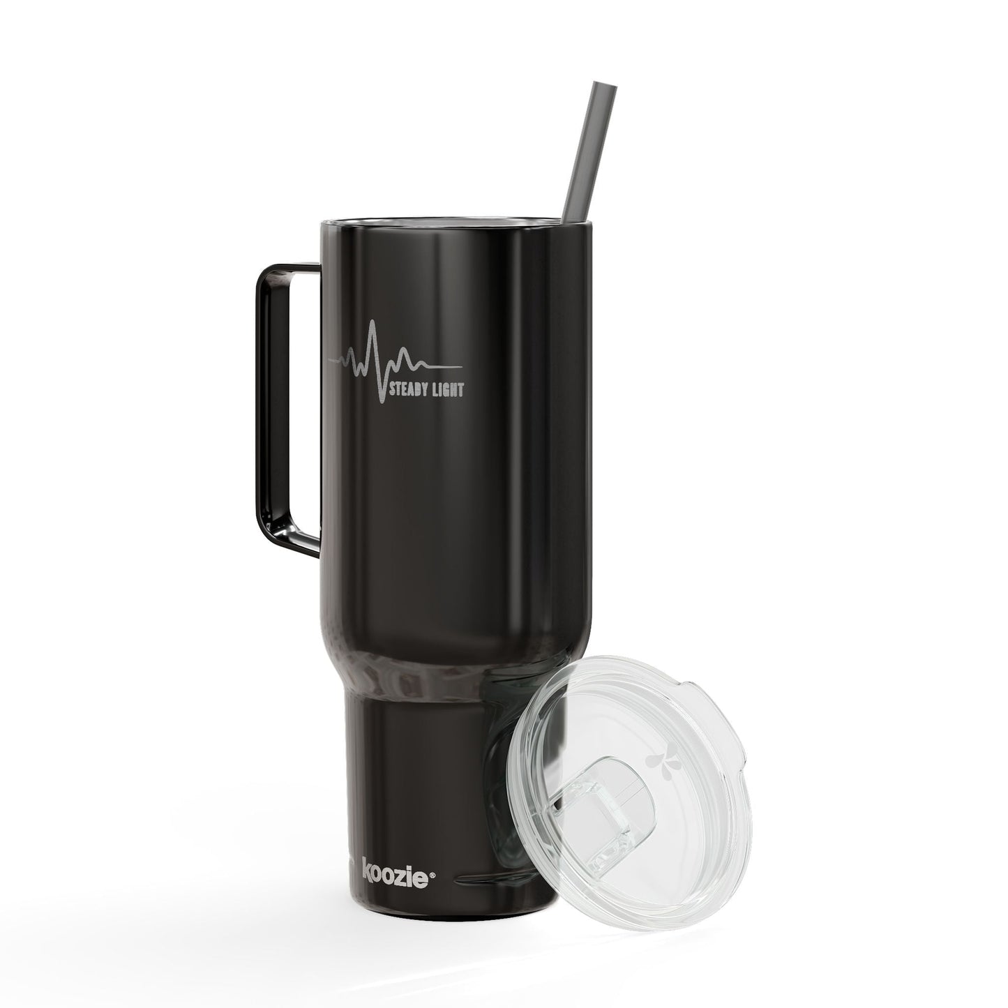 Steady Light 40oz Insulated Tumbler – Engraved Travel Mug with Handle