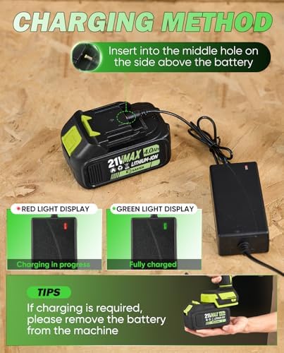 Saker Cordless Leaf Blower Handheld Blower Portable Dust Cleaner 180000 RPM with Adjustable Speed for Drying Patio Cleaning Camping Gifts 2 Batteries Olive Green with Case
