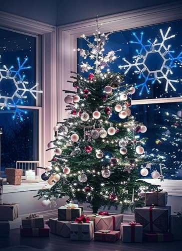 Brightown Christmas Lights Outdoor, 108LED 36" Folding Big Snowflake Lights
