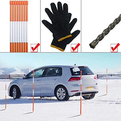 Sunnyglade 100PCS 48" Driveway Marker 5/16" Dia Reflective Driveway Poles