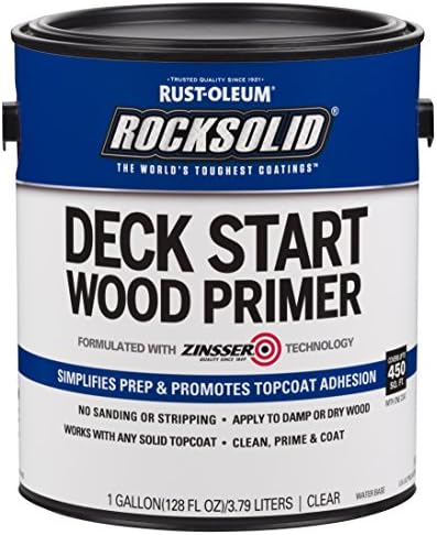 Rust-Oleum 312283 Deck Start Wood Primer, 1 Gallon, Clear