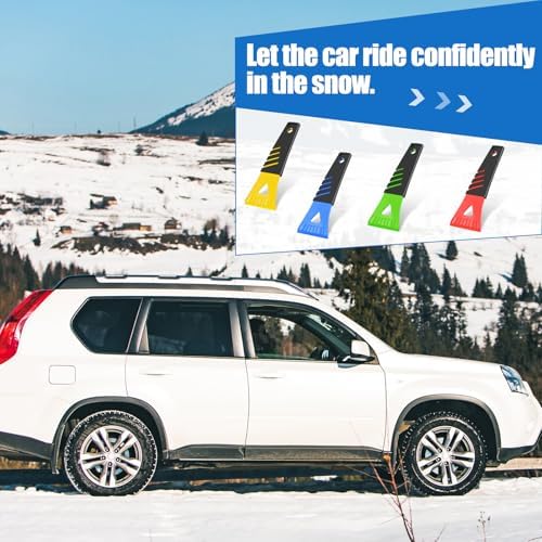 Frienda 4 Pcs Ice Scraper for Car Windshield Snow Frost Removal