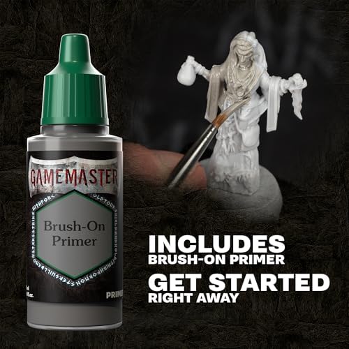 The Army Painter GameMaster: Wilderness Adventures Paint Set Combo, 15 x 18 mL Warpaints Fanatic Acrylic Paints, incl. a Brush-On Primer, 1 Miniature & 2 Brushes - for Warhammer & D&D