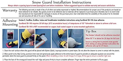 Deuce Snow Guards for Metal Steel Corrugated Roof (25 Pieces with Adhesive) (Light Gray)
