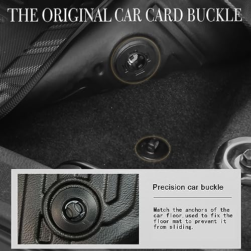 Original Rio Floor Mats for 2018-2024 Kia Rio Sedan & Hatchback Models - Custom Fit TPE Heavy Duty Non Slip Floor Mats 1st and 2nd Row - All Weather Black Car Mats for Rio 2018-2024