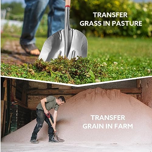 Aluminum Snow Shovel Driveway Snow Removal Tools Wide Grain Shovels