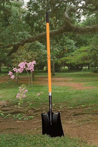 Ashman Heavy-Duty Transfer Shovel (1 Pack) with 47-Inch long Durable Handle and Blade- Ideal for Construction, Landscaping, Gardening, and Snow Removal- Durable, Rust-Resistant, and Multipurpose Scoop