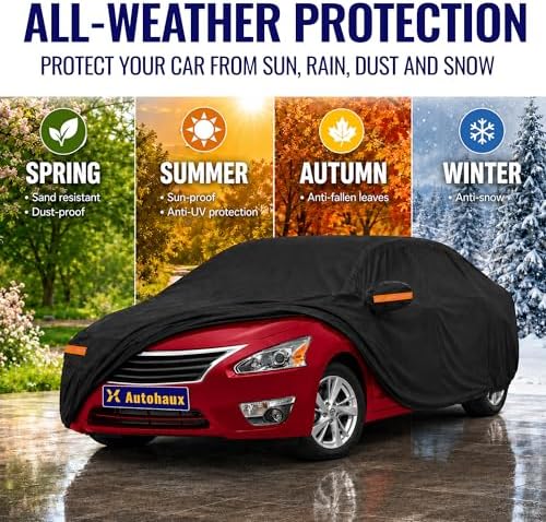 X AUTOHAUX Outdoor Full Car Cover Waterproof for Nissan Altima 13-24