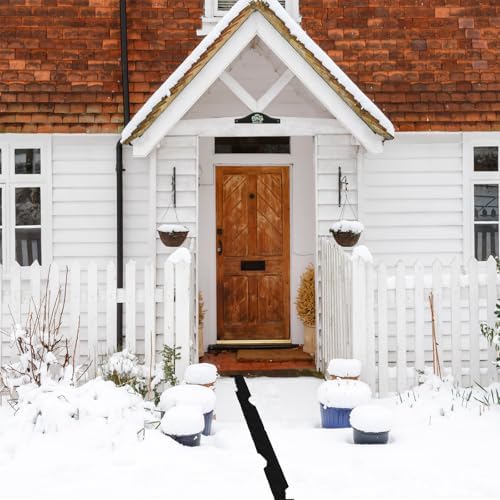 Baquler 1 Piece 13In x 12Ft Heated Snow Melting Mat for Roof, Driveways, and Walkways – Waterproof, Anti-Slip, Energy Efficient, Outdoor Electric Snow Removal Mat