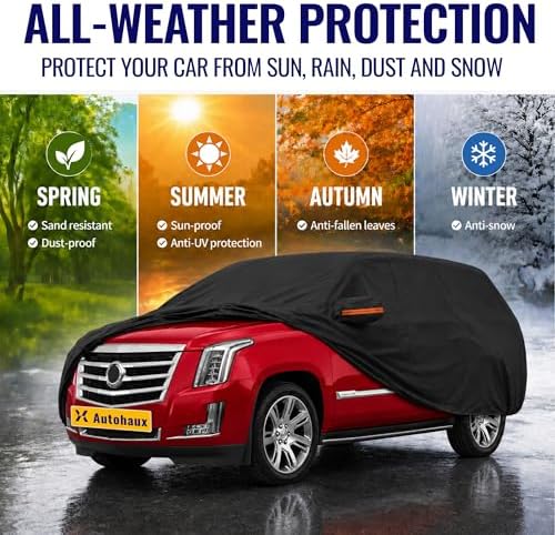 X AUTOHAUX Outdoor Full Car Cover Waterproof for Cadillac Escalade 2015-24