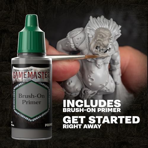 The Army Painter GameMaster: Wandering Monsters Set Combo, 15 x 18 mL Warpaints Fanatic Acrylic Paints, incl. Metallics, Wash, Primer, 2 Brushes, 1 Miniature - Warhammer & D&D